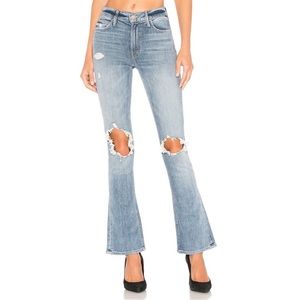 Mother The Runaway Weekender Flare Jean In Helter Skelter Sz 30